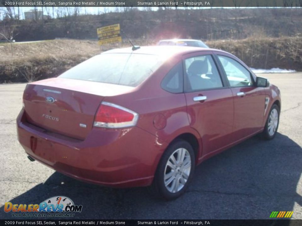 2009 Ford Focus SEL Sedan Sangria Red Metallic / Medium Stone Photo #3