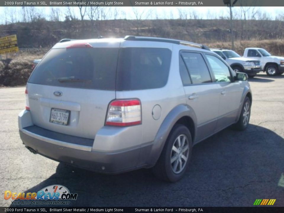 2009 Ford Taurus X SEL Brilliant Silver Metallic / Medium Light Stone Photo #3