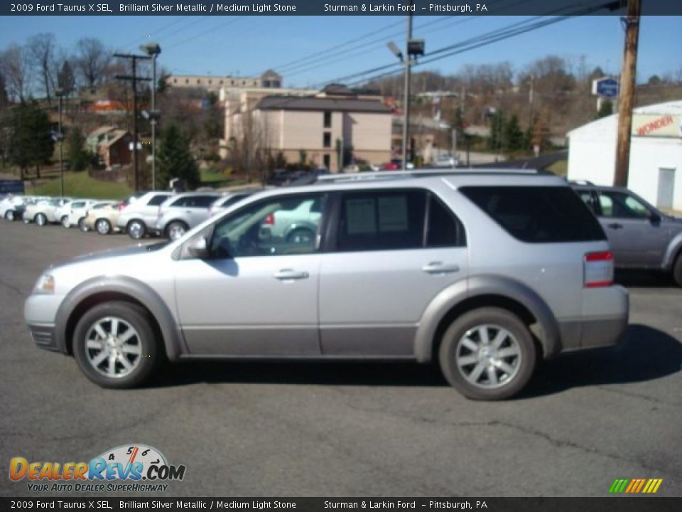 2009 Ford Taurus X SEL Brilliant Silver Metallic / Medium Light Stone Photo #6