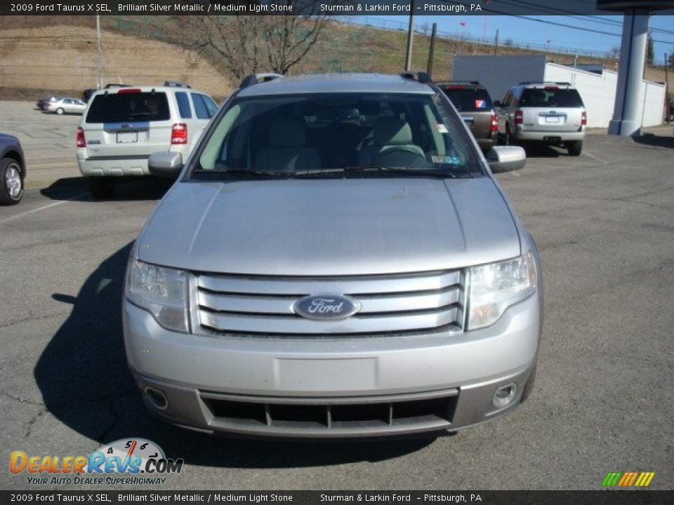 2009 Ford Taurus X SEL Brilliant Silver Metallic / Medium Light Stone Photo #11