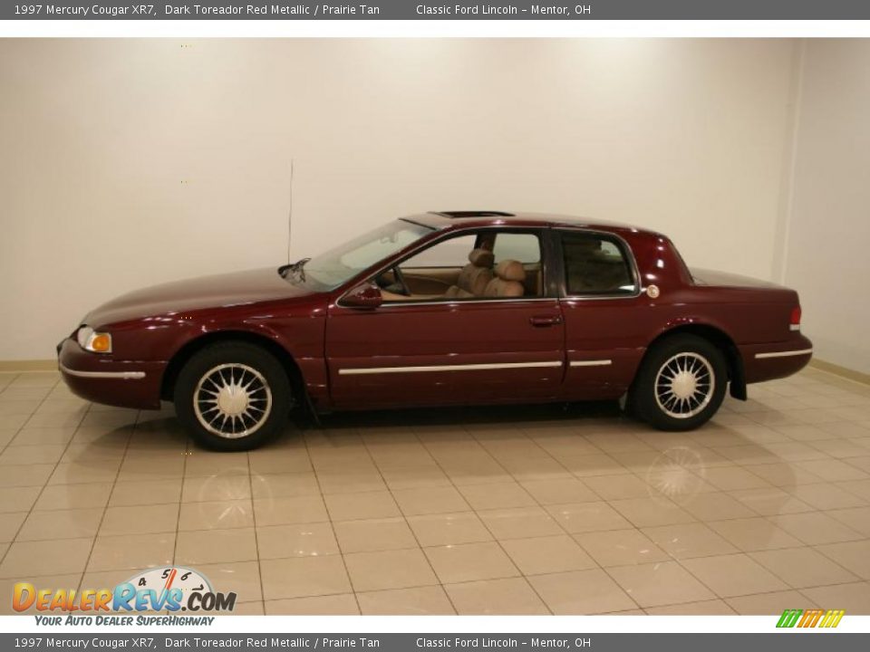1997 Mercury Cougar XR7 Dark Toreador Red Metallic / Prairie Tan Photo #4