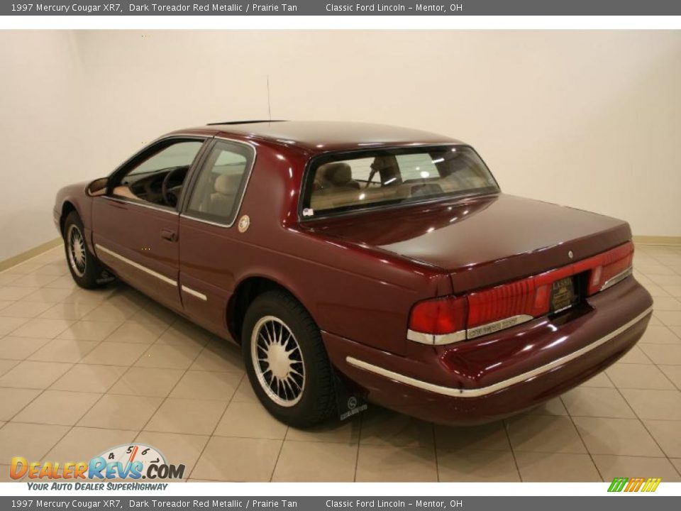 1997 Mercury Cougar XR7 Dark Toreador Red Metallic / Prairie Tan Photo #5