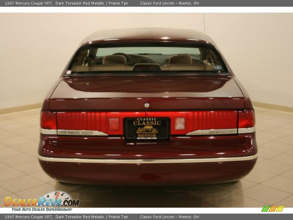 1997 Mercury Cougar XR7 Dark Toreador Red Metallic / Prairie Tan Photo #6