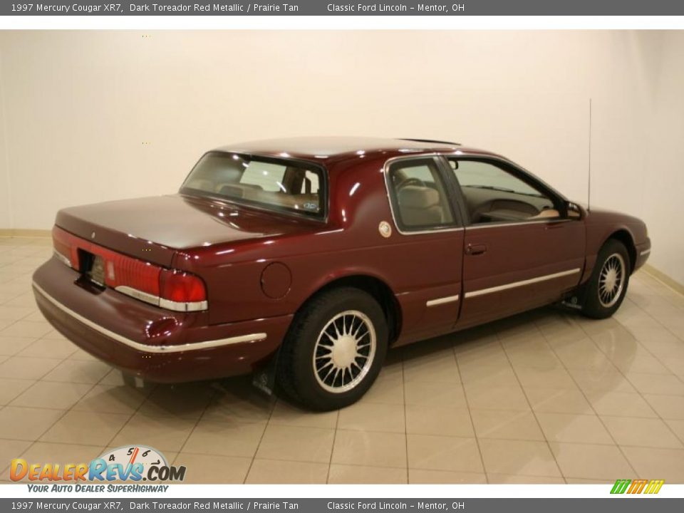 1997 Mercury Cougar XR7 Dark Toreador Red Metallic / Prairie Tan Photo #7