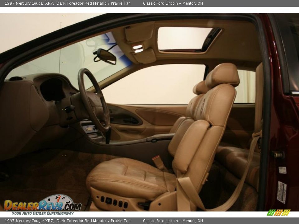 1997 Mercury Cougar XR7 Dark Toreador Red Metallic / Prairie Tan Photo #10