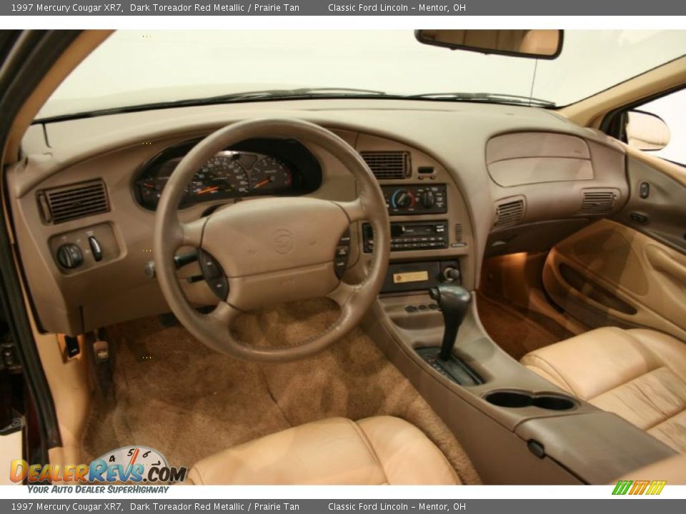 1997 Mercury Cougar XR7 Dark Toreador Red Metallic / Prairie Tan Photo #12