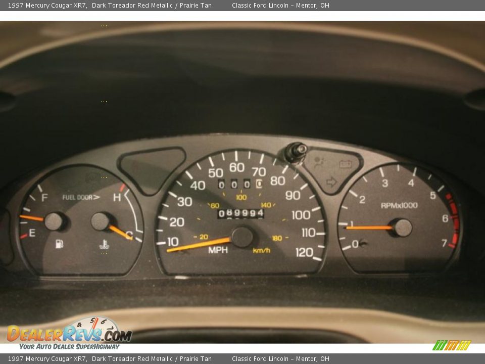 1997 Mercury Cougar XR7 Dark Toreador Red Metallic / Prairie Tan Photo #14