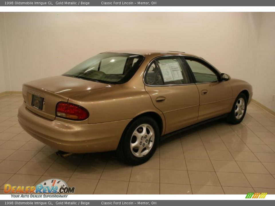 1998 Oldsmobile Intrigue GL Gold Metallic / Beige Photo #7