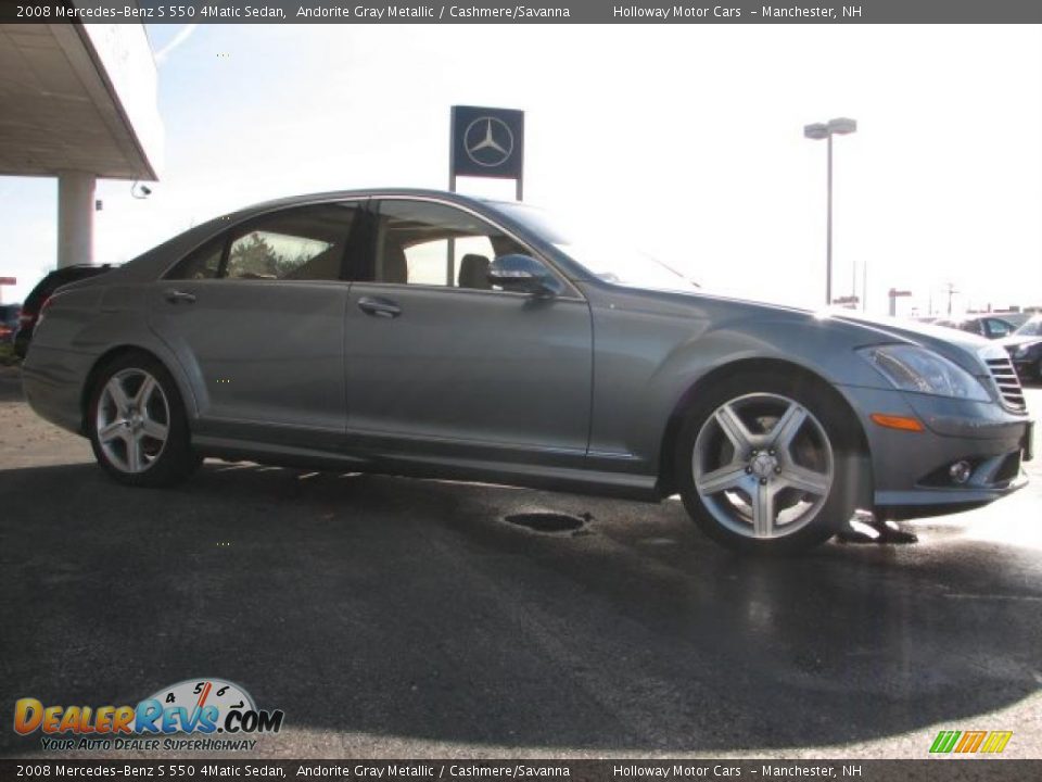 2008 Mercedes-Benz S 550 4Matic Sedan Andorite Gray Metallic / Cashmere/Savanna Photo #3