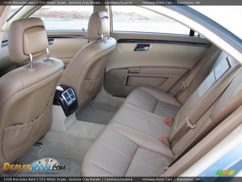 2008 Mercedes-Benz S 550 4Matic Sedan Andorite Gray Metallic / Cashmere/Savanna Photo #5