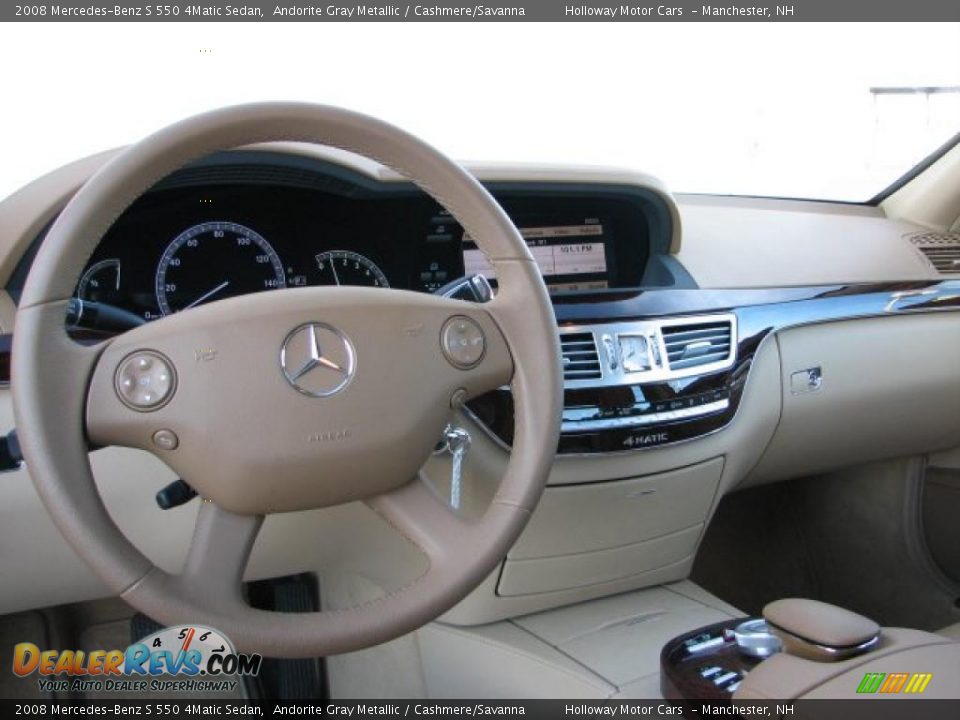 2008 Mercedes-Benz S 550 4Matic Sedan Andorite Gray Metallic / Cashmere/Savanna Photo #6
