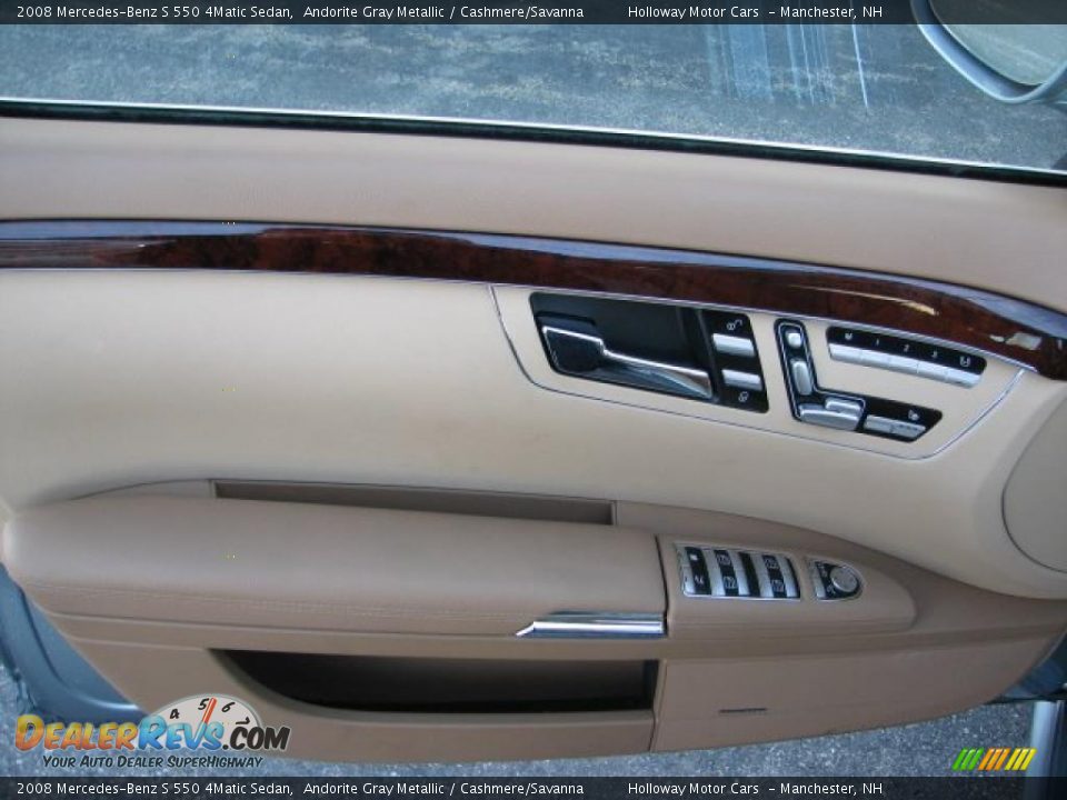 2008 Mercedes-Benz S 550 4Matic Sedan Andorite Gray Metallic / Cashmere/Savanna Photo #7