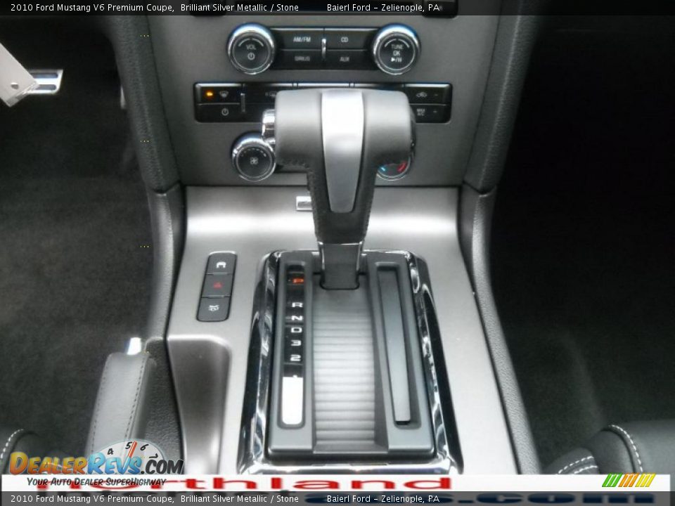 2010 Ford Mustang V6 Premium Coupe Brilliant Silver Metallic / Stone Photo #18