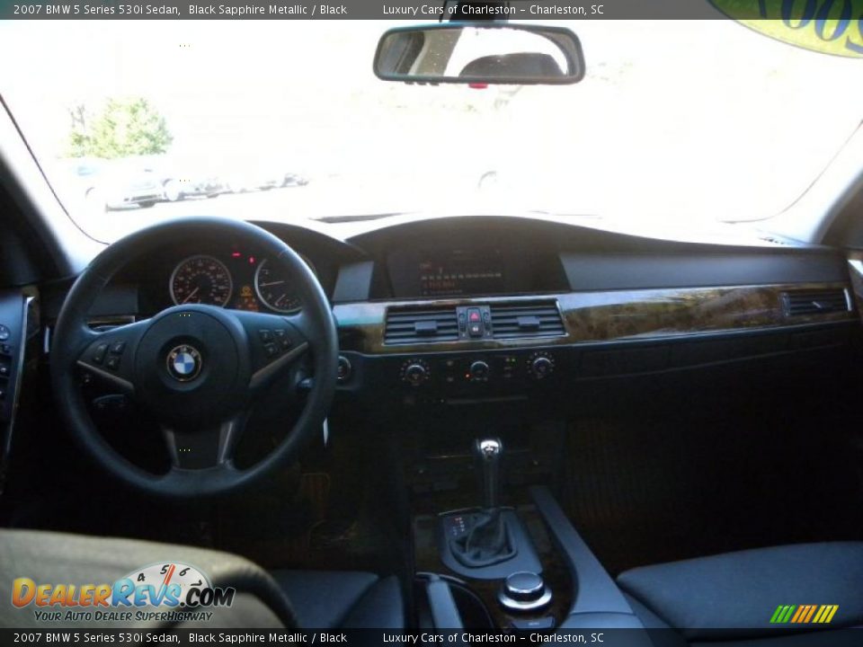 2007 BMW 5 Series 530i Sedan Black Sapphire Metallic / Black Photo #3