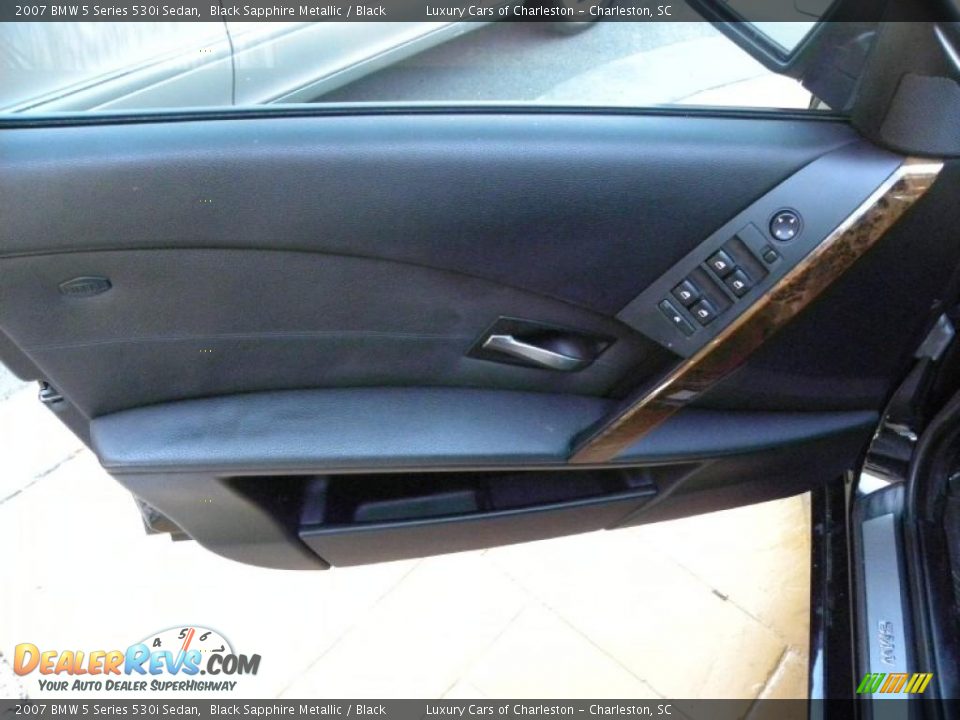 2007 BMW 5 Series 530i Sedan Black Sapphire Metallic / Black Photo #6