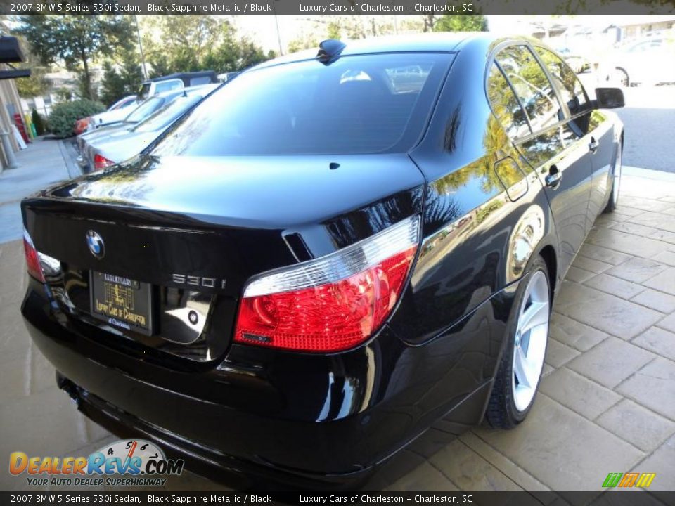 2007 BMW 5 Series 530i Sedan Black Sapphire Metallic / Black Photo #13