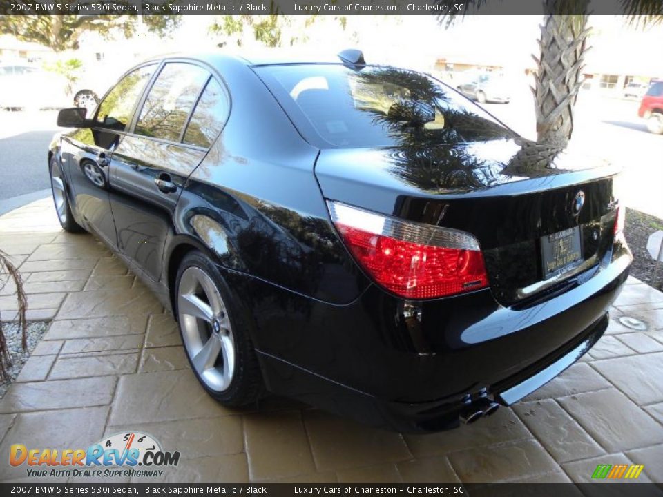 2007 BMW 5 Series 530i Sedan Black Sapphire Metallic / Black Photo #15