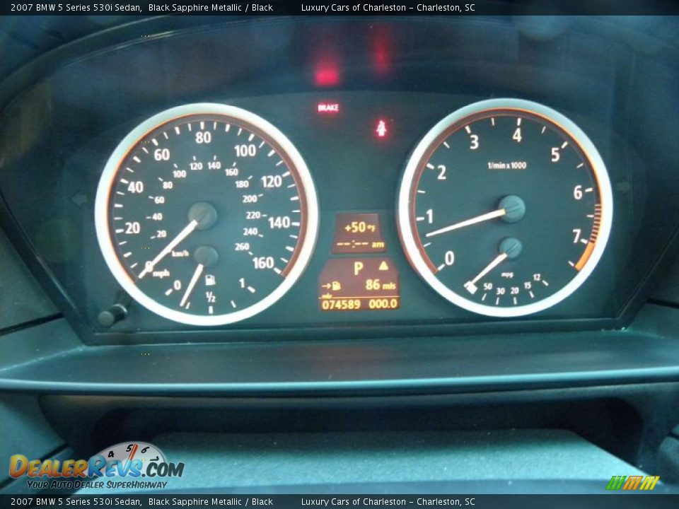 2007 BMW 5 Series 530i Sedan Black Sapphire Metallic / Black Photo #20