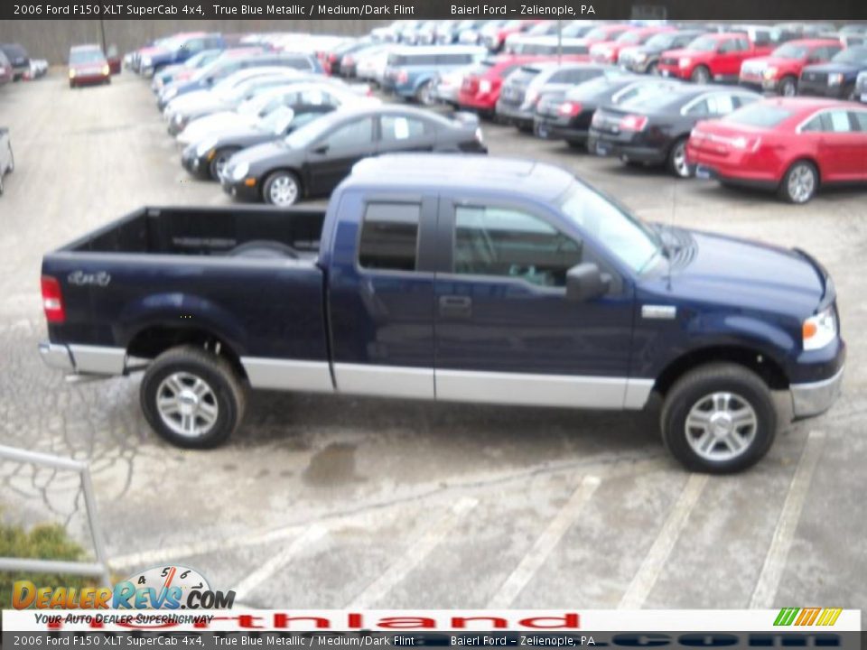 2006 Ford F150 XLT SuperCab 4x4 True Blue Metallic / Medium/Dark Flint Photo #5