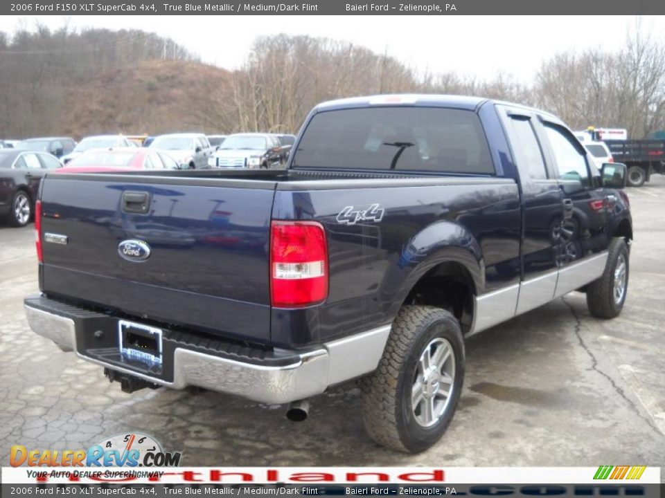 2006 Ford F150 XLT SuperCab 4x4 True Blue Metallic / Medium/Dark Flint Photo #6