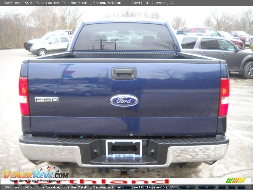 2006 Ford F150 XLT SuperCab 4x4 True Blue Metallic / Medium/Dark Flint Photo #7