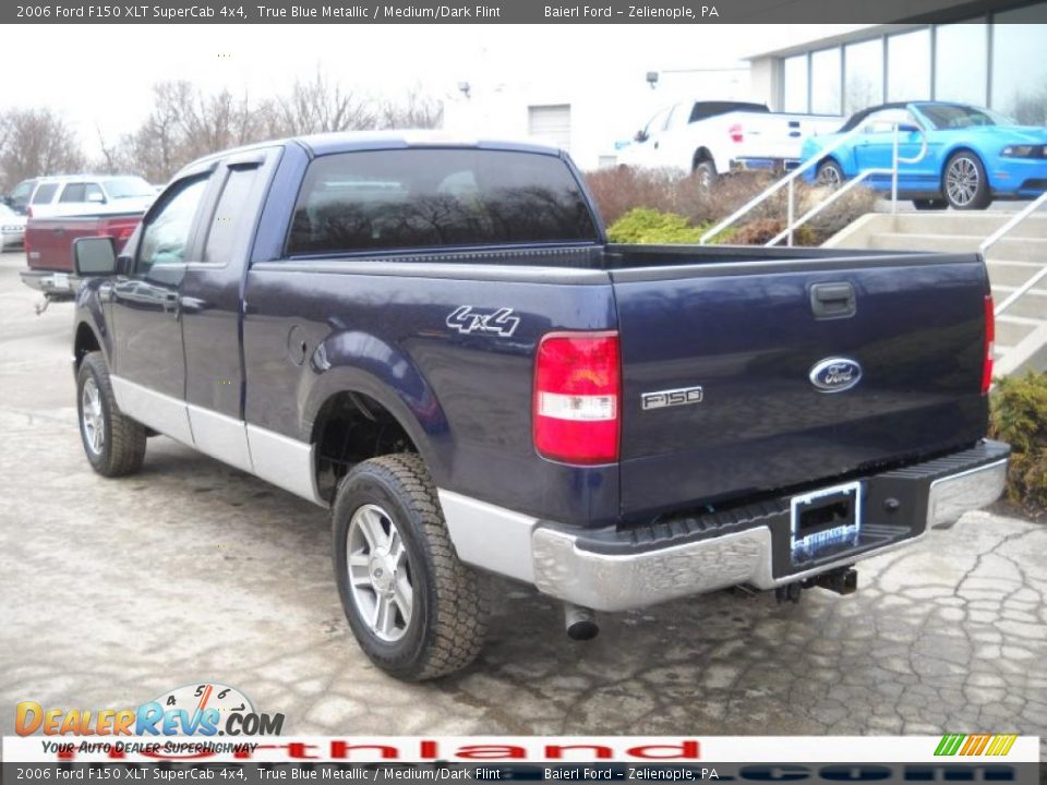 2006 Ford F150 XLT SuperCab 4x4 True Blue Metallic / Medium/Dark Flint Photo #8