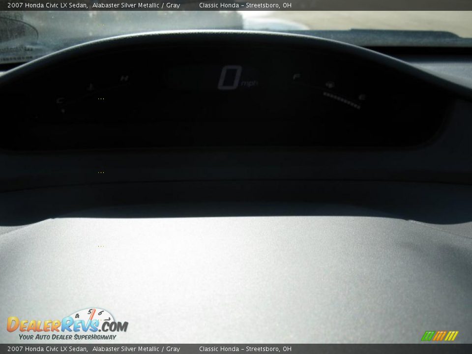 2007 Honda Civic LX Sedan Alabaster Silver Metallic / Gray Photo #15