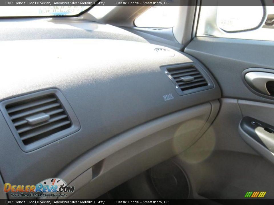 2007 Honda Civic LX Sedan Alabaster Silver Metallic / Gray Photo #18