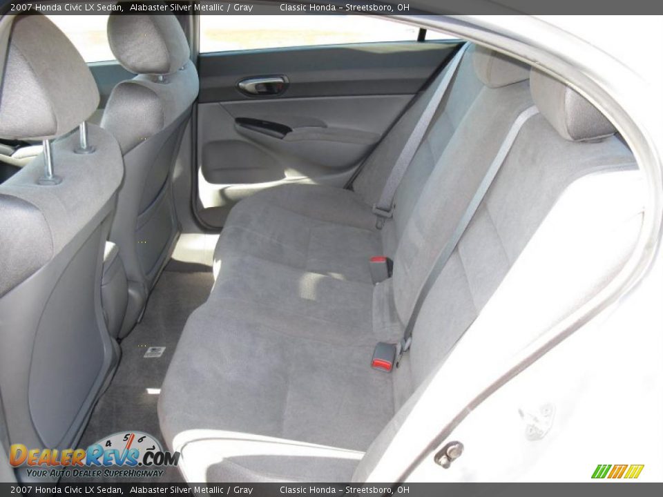 2007 Honda Civic LX Sedan Alabaster Silver Metallic / Gray Photo #21