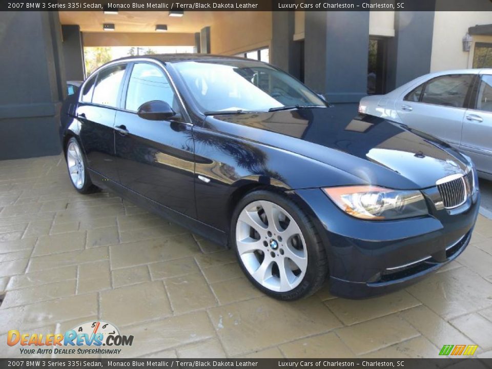 2007 BMW 3 Series 335i Sedan Monaco Blue Metallic / Terra/Black Dakota Leather Photo #1