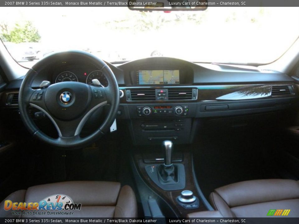 2007 BMW 3 Series 335i Sedan Monaco Blue Metallic / Terra/Black Dakota Leather Photo #3