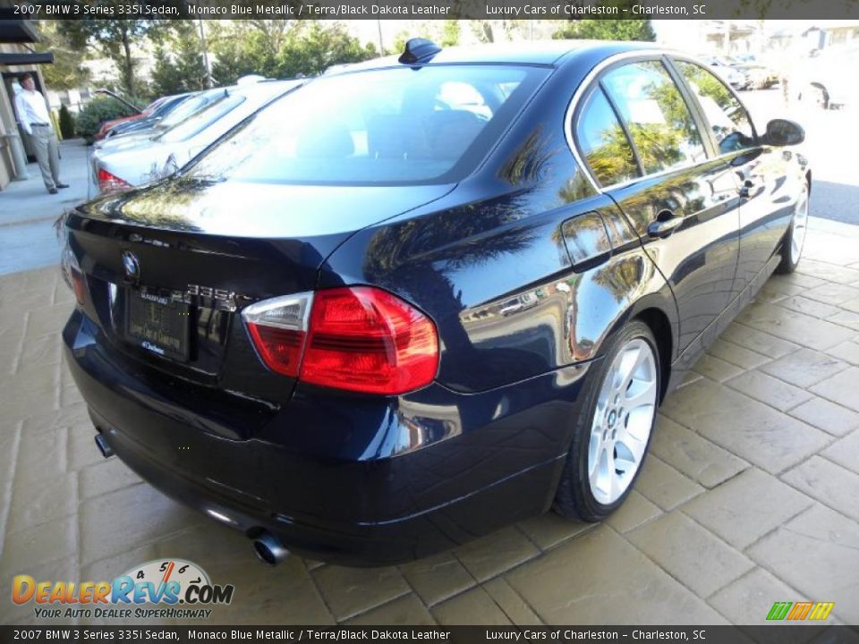 2007 BMW 3 Series 335i Sedan Monaco Blue Metallic / Terra/Black Dakota Leather Photo #13
