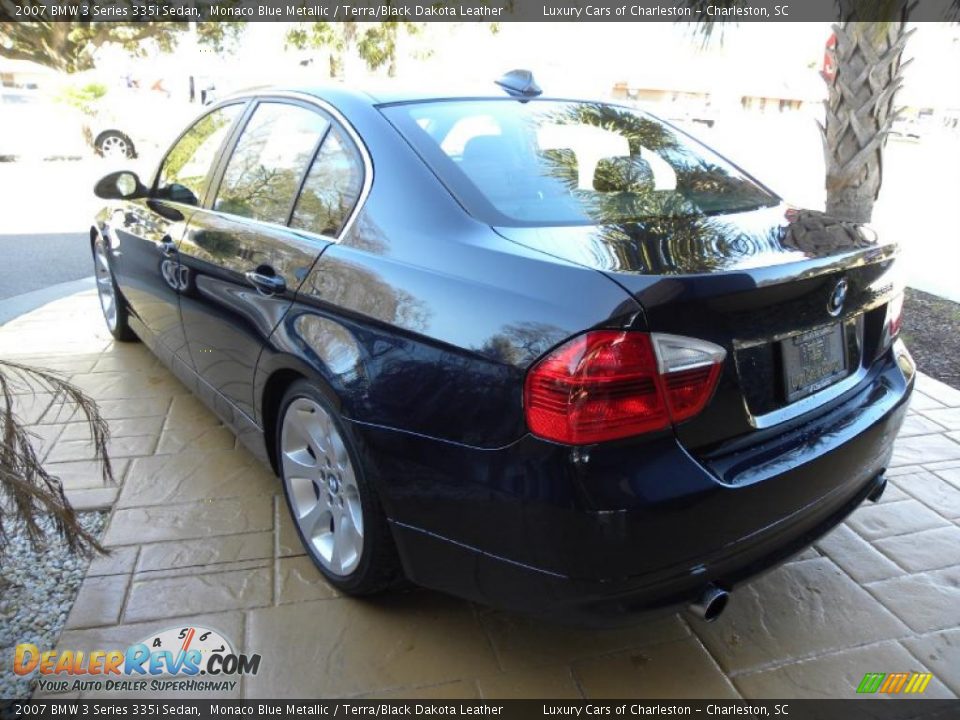 2007 BMW 3 Series 335i Sedan Monaco Blue Metallic / Terra/Black Dakota Leather Photo #15