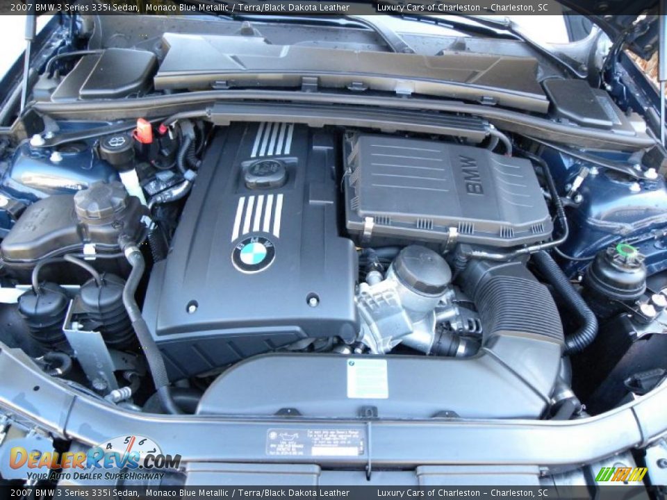 2007 BMW 3 Series 335i Sedan Monaco Blue Metallic / Terra/Black Dakota Leather Photo #18