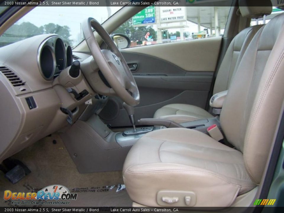 2003 Nissan Altima 2.5 S Sheer Silver Metallic / Blond Photo #25