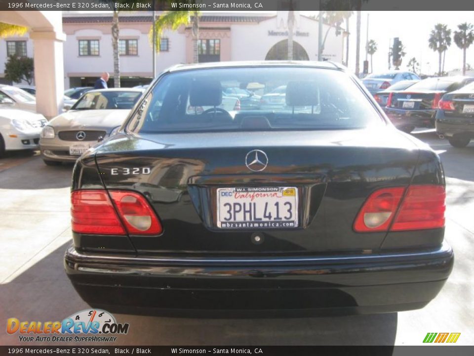 1996 Mercedes-Benz E 320 Sedan Black / Black Photo #3