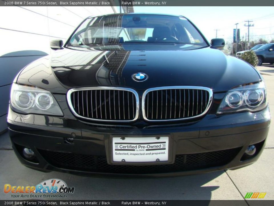 2008 BMW 7 Series 750i Sedan Black Sapphire Metallic / Black Photo #2