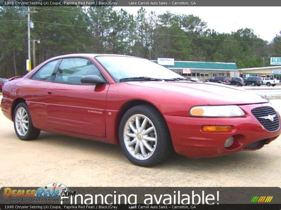 1998 Chrysler Sebring LXi Coupe Paprika Red Pearl / Black/Gray Photo #1