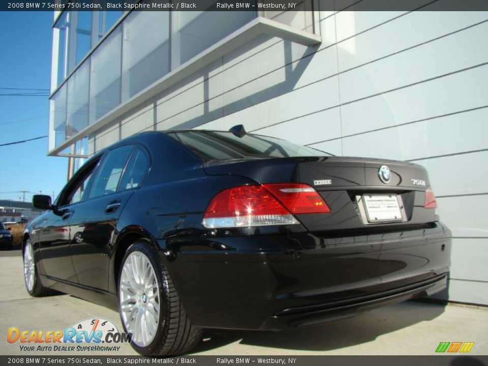 2008 BMW 7 Series 750i Sedan Black Sapphire Metallic / Black Photo #4