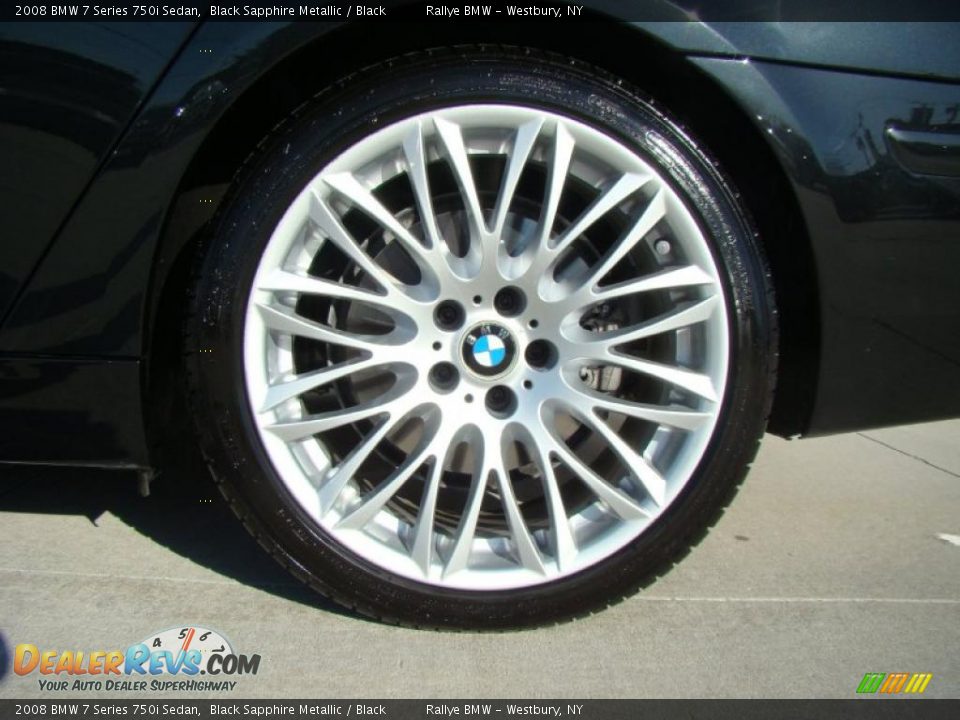 2008 BMW 7 Series 750i Sedan Black Sapphire Metallic / Black Photo #6