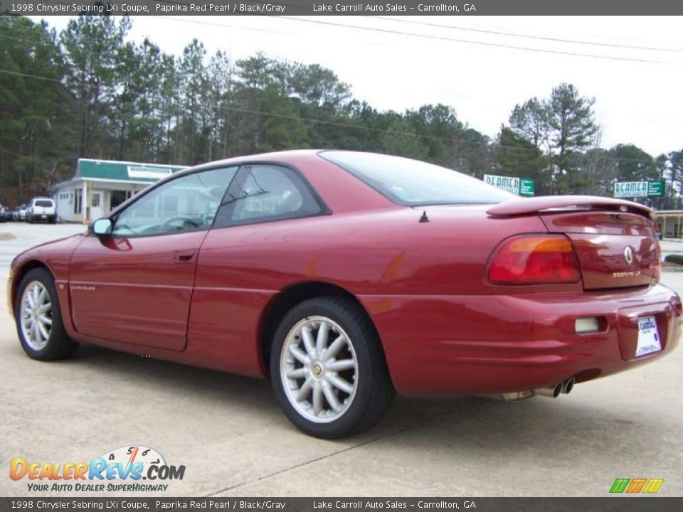 1998 Chrysler Sebring LXi Coupe Paprika Red Pearl / Black/Gray Photo #4