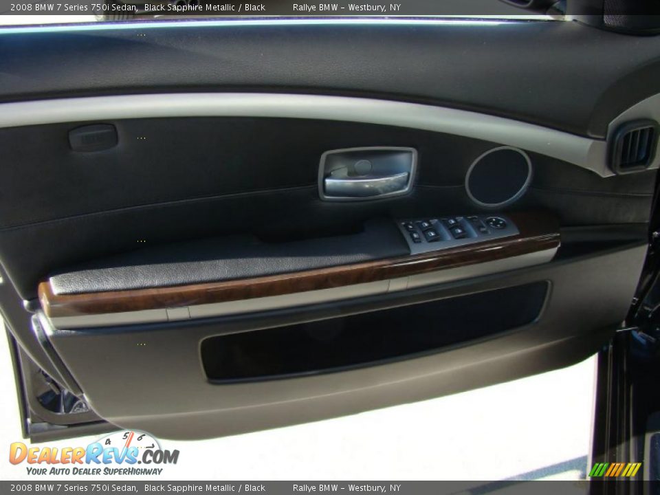 2008 BMW 7 Series 750i Sedan Black Sapphire Metallic / Black Photo #7