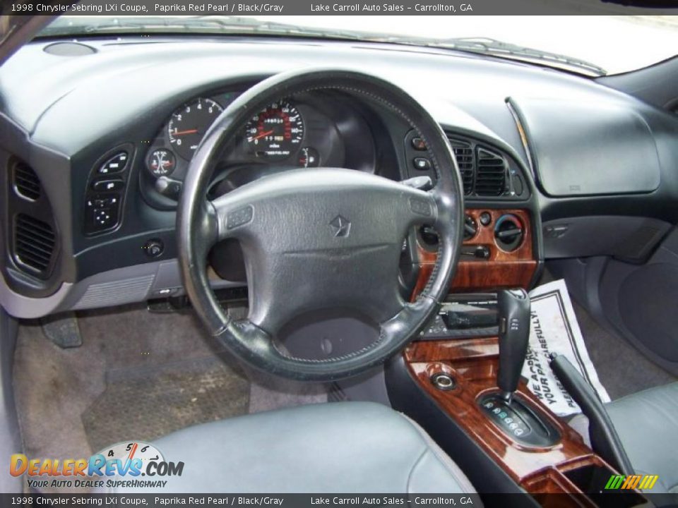 1998 Chrysler Sebring LXi Coupe Paprika Red Pearl / Black/Gray Photo #5