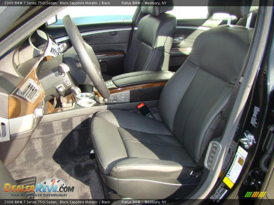 2008 BMW 7 Series 750i Sedan Black Sapphire Metallic / Black Photo #8