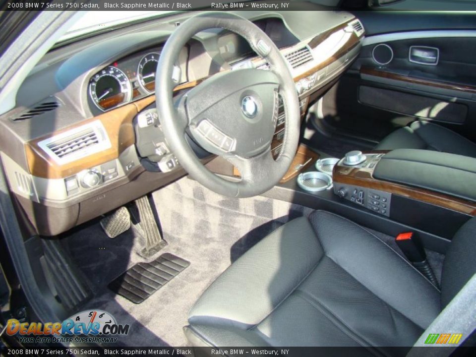 2008 BMW 7 Series 750i Sedan Black Sapphire Metallic / Black Photo #10