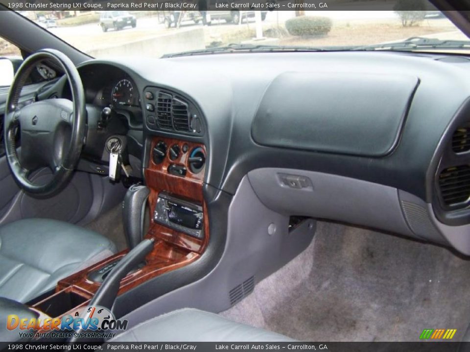 1998 Chrysler Sebring LXi Coupe Paprika Red Pearl / Black/Gray Photo #8