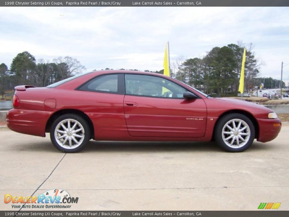 1998 Chrysler Sebring LXi Coupe Paprika Red Pearl / Black/Gray Photo #11