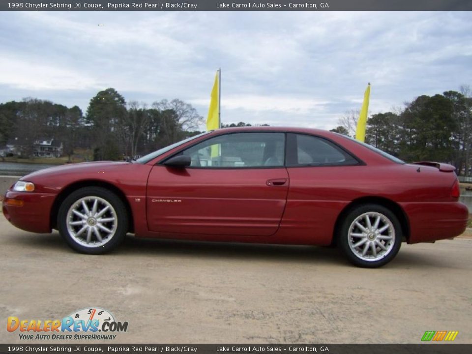 1998 Chrysler Sebring LXi Coupe Paprika Red Pearl / Black/Gray Photo #12