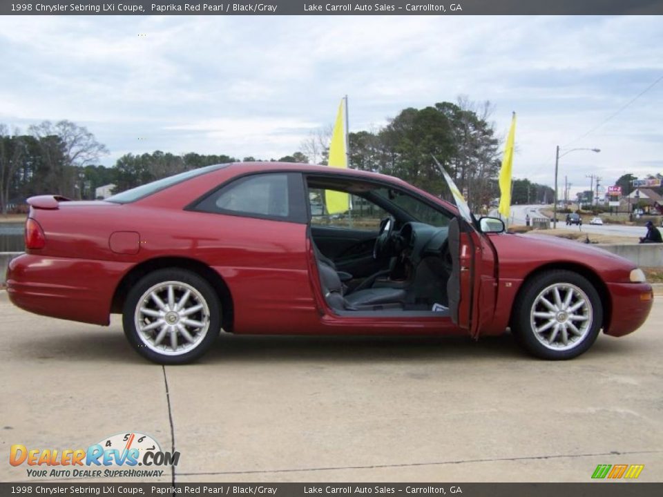 1998 Chrysler Sebring LXi Coupe Paprika Red Pearl / Black/Gray Photo #13