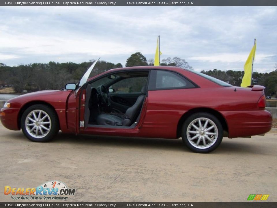 1998 Chrysler Sebring LXi Coupe Paprika Red Pearl / Black/Gray Photo #14
